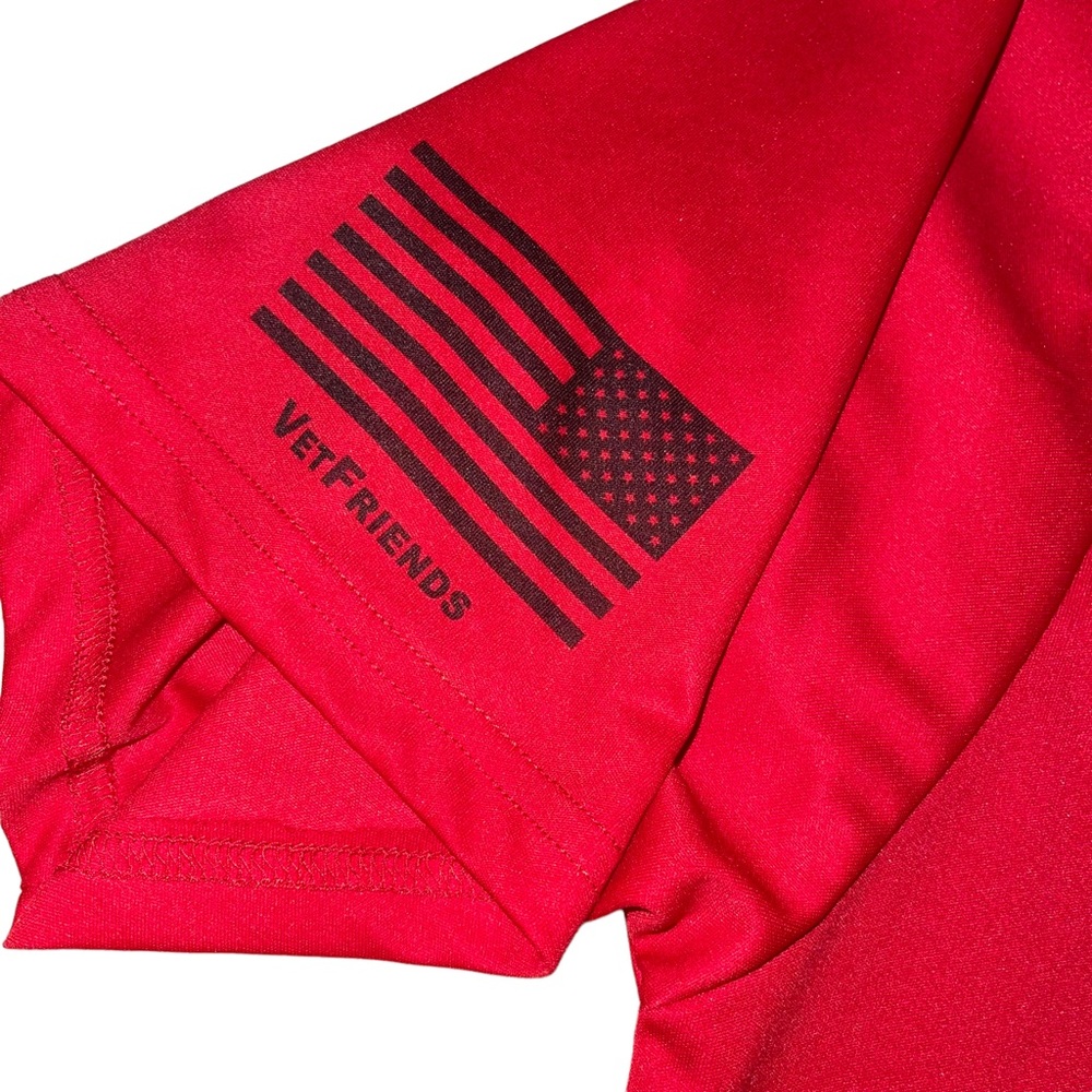 CA Sport Red Shirt Friday Men’s Polo Shirt Size XL Remember Everyone Deployed - Picture 2 of 5